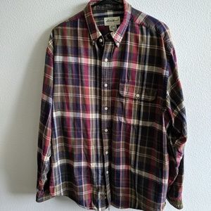 Eddie Bauer Men's Plaid Flannel Button Down Shirt